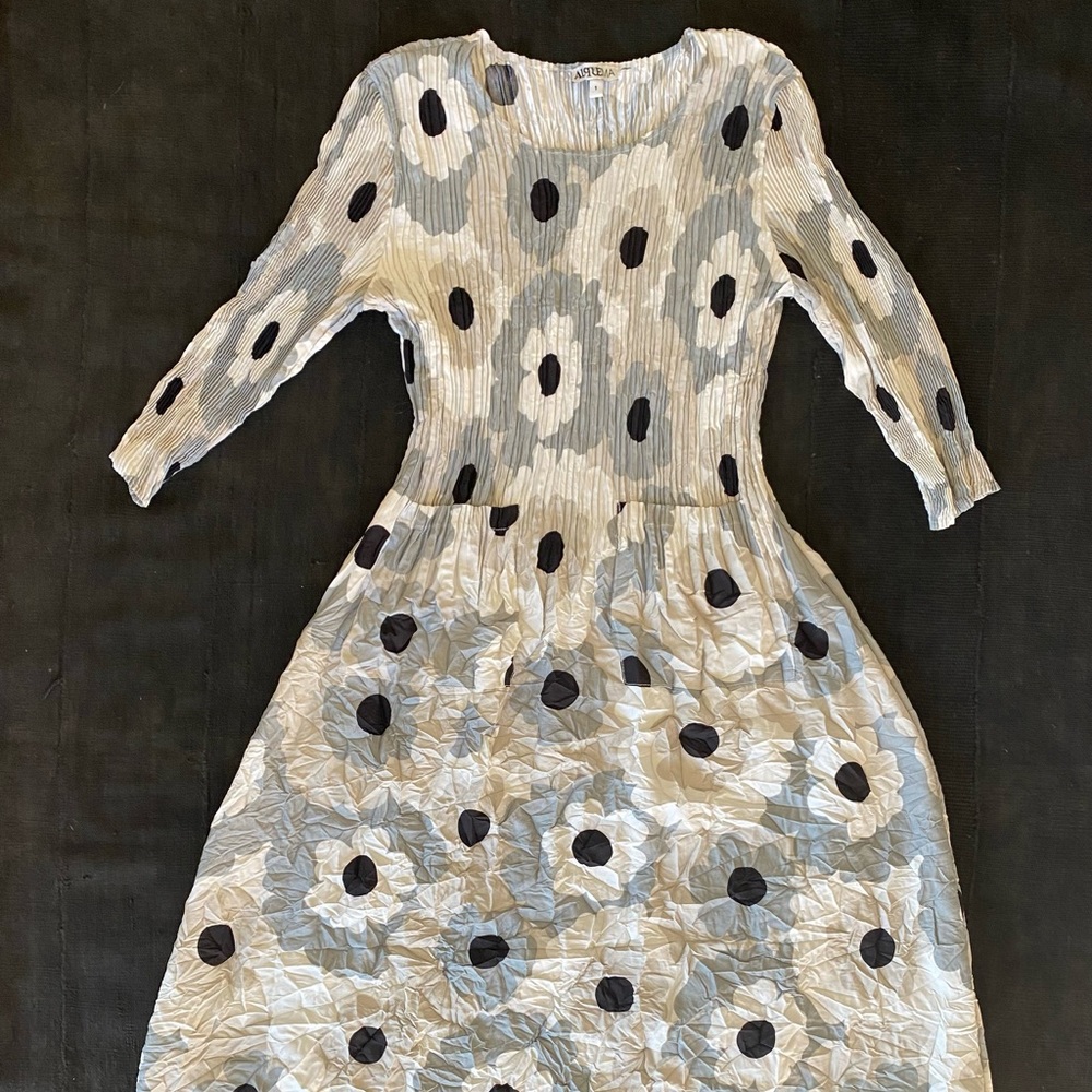 Alquema floral pleated midi dress size S